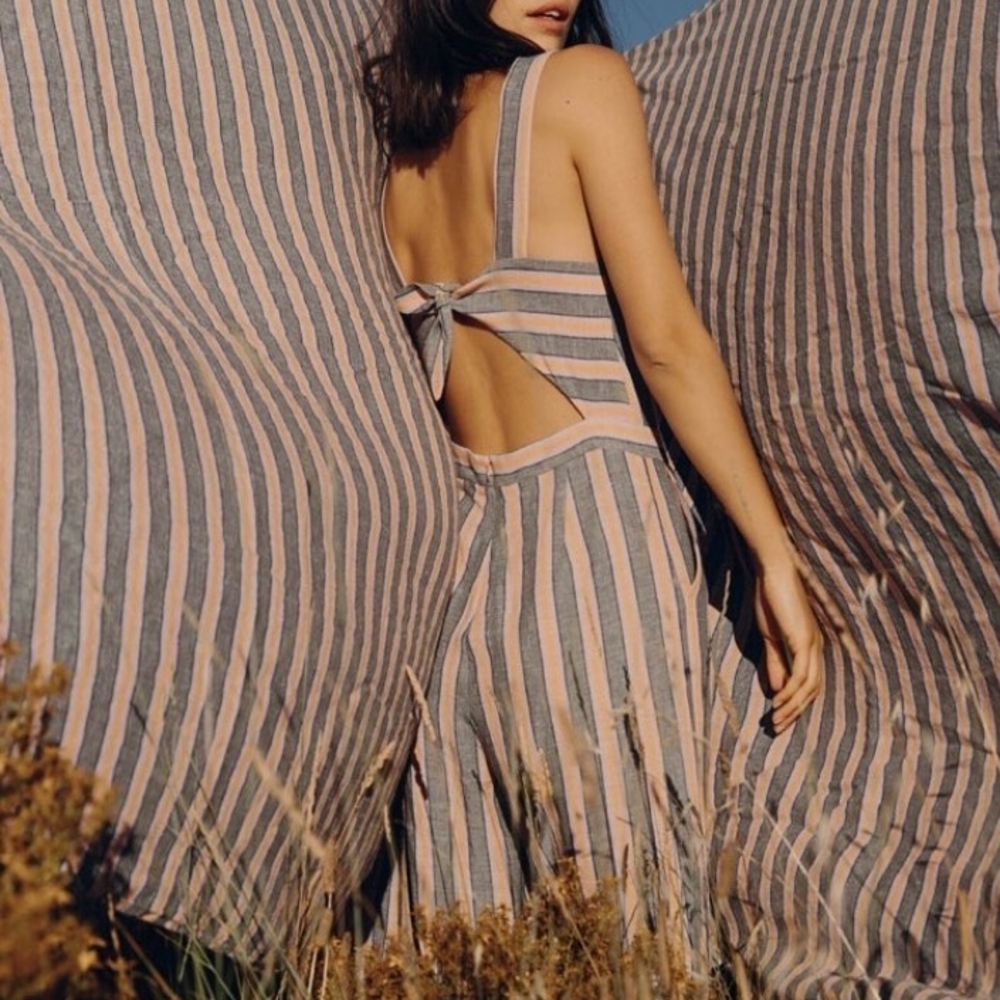 Sessun Linen Backless Jumpsuit